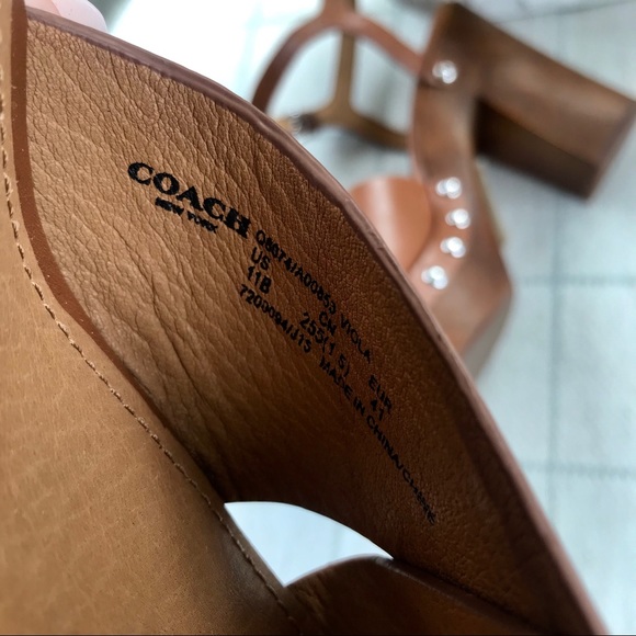{Coach} BNWB Studded Platform Sandals - Picture 5 of 8